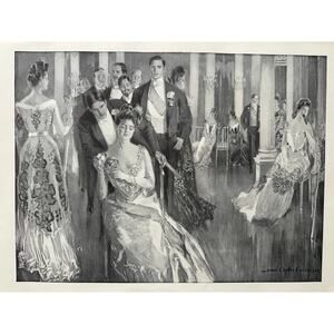 The Cotillion, Howard Chandler Christy, Painting Print Book Page ~ 250728-WH 125
